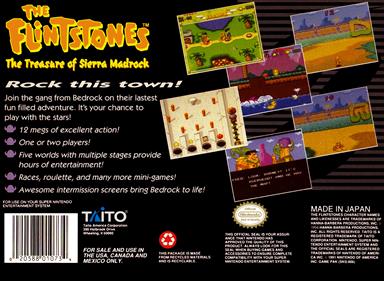 The Flintstones: The Treasure of Sierra Madrock - Box - Back Image