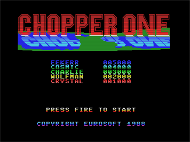 Chopper One - Screenshot - Game Title Image