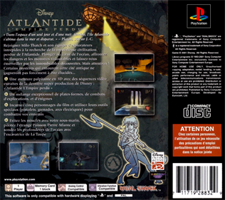 Disney's Atlantis: The Lost Empire - Box - Back Image