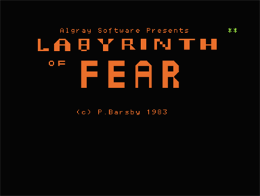 Labyrinth of Fear - Screenshot - Game Title Image