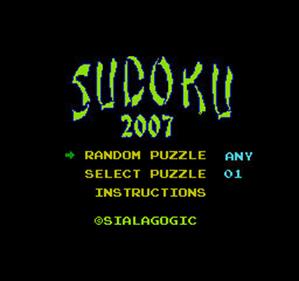 Sudoku 2007 (Retrozone) - Screenshot - Game Title Image