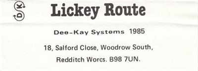 Lickey Route - Banner Image