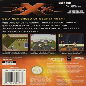 xXx - Box - Back Image