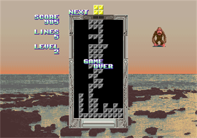 Tetris (Sega) - Screenshot - Game Over Image