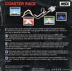 Coaster Race - Box - Back Image