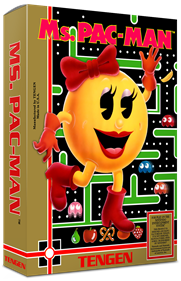 Ms. Pac-Man (Tengen) - Box - 3D Image