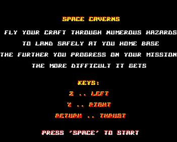 Space Caverns - Screenshot - Game Select Image
