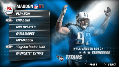 Madden NFL 07 - Screenshot - Game Select Image