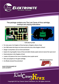 The Lost Caves of Kroz - Box - Back Image