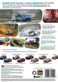 Colin McRae Rally 2005 - Box - Back Image