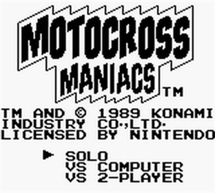 Motocross Maniacs - Screenshot - Game Title Image