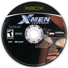 X-Men Legends - Disc Image