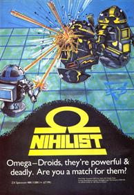 Nihilist - Advertisement Flyer - Front Image