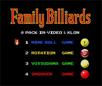 Family Billiards - Screenshot - Game Title Image