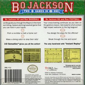 Bo Jackson: Two Games in One - Box - Back Image