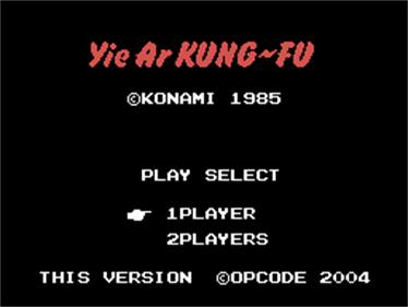 Yie Ar Kung~Fu - Screenshot - Game Title Image