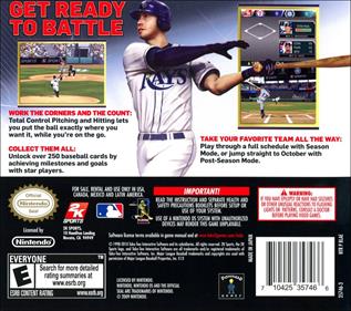 Major League Baseball 2K10 - Box - Back Image