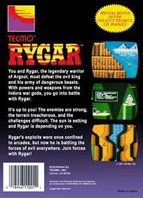 Rygar - Box - Back Image