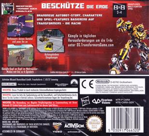 Transformers: Revenge of the Fallen: Autobots - Box - Back Image