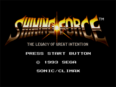 Shining Force - Screenshot - Game Title Image
