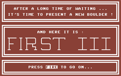 First Boulder 3 - Screenshot - Game Title Image