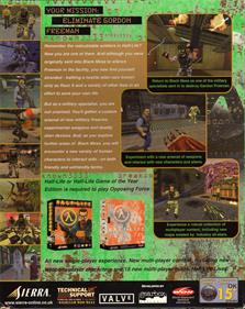 Half-Life: Opposing Force - Box - Back Image