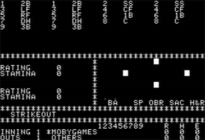 Computer Statis Pro Baseball - Screenshot - Gameplay Image