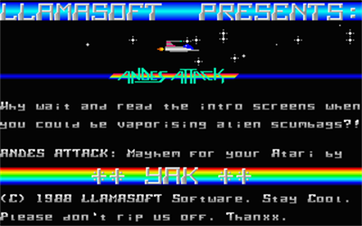 Andes Attack - Screenshot - Game Title Image