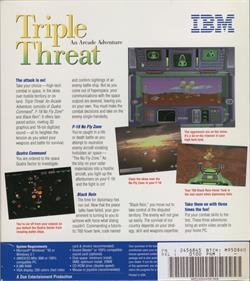 Triple Threat: An Arcade Adventure - Box - Back Image