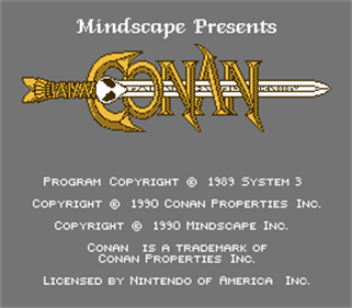 Conan - Screenshot - Game Title Image