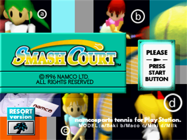 Namco Tennis Smash Court - Screenshot - Game Title Image