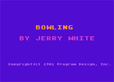 Bowling - Screenshot - Game Title Image