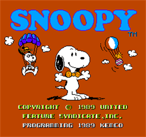 Snoopy's Silly Sports Spectacular! - Screenshot - Game Title Image