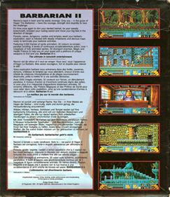 Barbarian II (Psygnosis) - Box - Back Image
