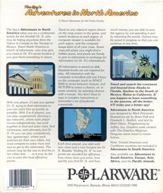 The Spy's Adventures in North America - Box - Back Image