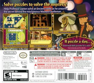 Professor Layton and the Miracle Mask - Box - Back Image