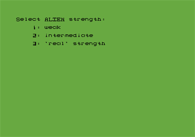 Alien (Argus Press Software) - Screenshot - Game Select Image