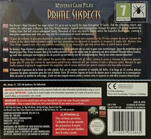 Mystery Case Files: Prime Suspects - Box - Back Image