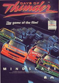 Days of Thunder - Advertisement Flyer - Front Image