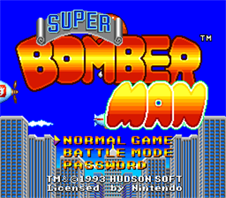 Super Bomberman - Screenshot - Game Title Image