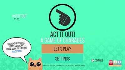 ACT IT OUT! A Game of Charades - Screenshot - Game Title Image