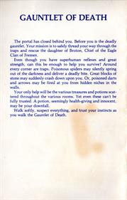 Gauntlet of Death - Box - Back Image