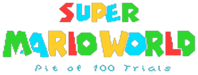 Super Mario World: The Pit of 100 Trials - Clear Logo Image