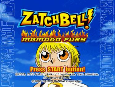 Zatch Bell! Mamodo Fury - Screenshot - Game Title Image