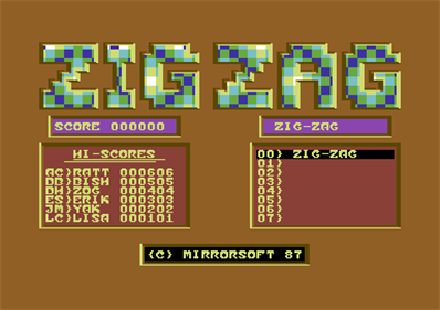 Zig-Zag (Mirrosoft) - Screenshot - Game Title Image