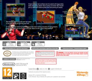 3D Streets of Rage 2 - Fanart - Box - Back Image