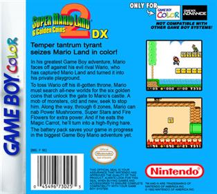 Super Mario Land 2: 6 Golden Coins DX - Box - Back Image