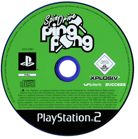SpinDrive Ping Pong - Disc Image