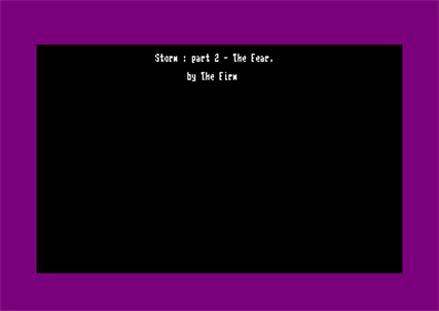 The Fear: Storm II - Screenshot - Game Title Image