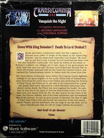 Transylvania III: Vanquish the Night - Box - Back Image